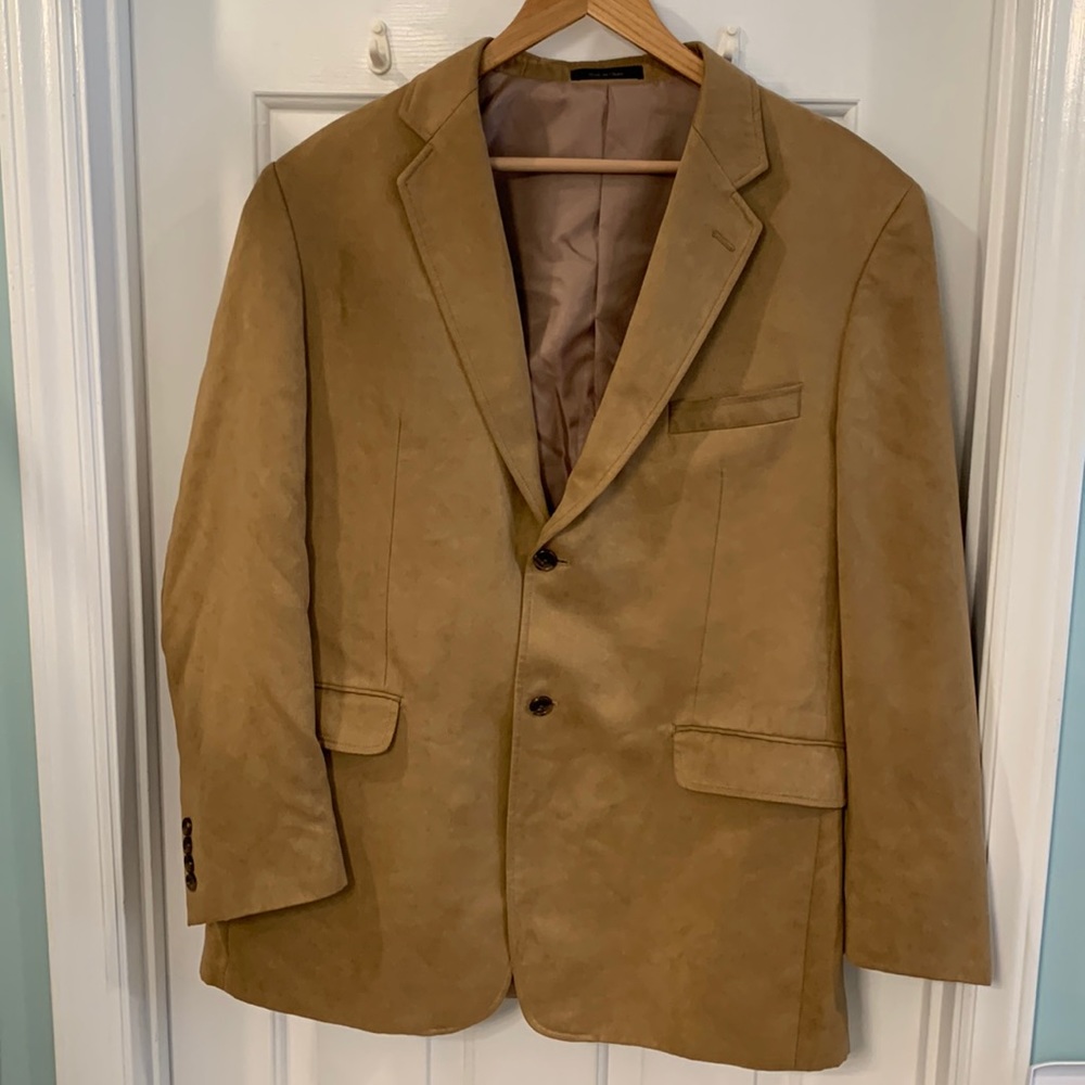 Suede camel color sport jacket
